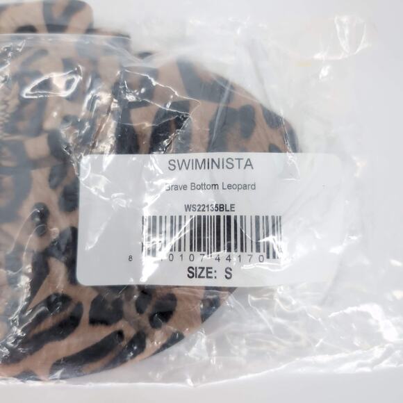 Swiminista Brave Bottom Leopard Print Bikini Bottoms Swimwear - Size S - NWT - Picture 9 of 16